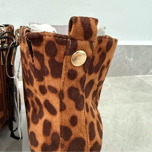 Women’s A New Day Target The Valerie Microsuede City Ankle Leopard Print Booties - Picture 4 of 16